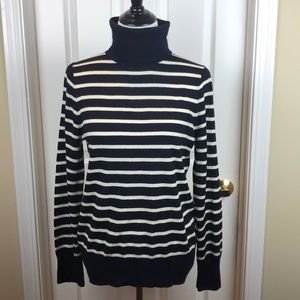 J. Crew turtleneck merino wool sweater, navy, L